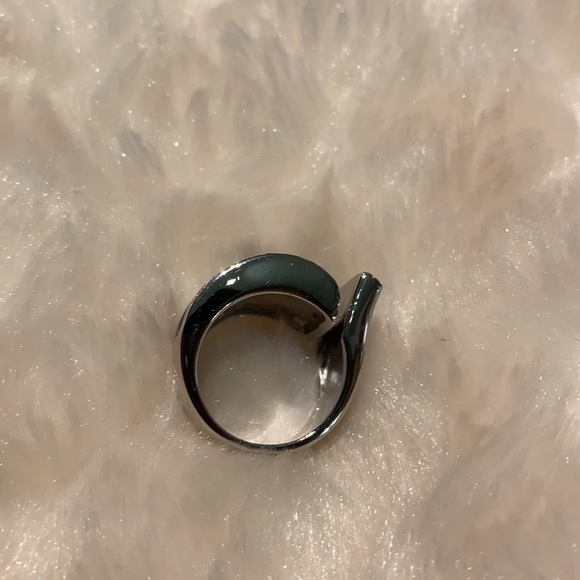 🆕 Solid 925 Sterling Silver Ring w/ Abalone & Crystals! Brand NEW! Heavyweight! - Picture 3 of 6